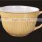 two-tone color glazed stoneware ceramic pudding bowls with handle