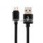 Aluminium Alloy round wire USB Data Cable for Android Cellphone