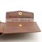 custom fashion brown genuine cow leather wallet for man