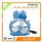 hot selling top quality lovely rabbit shape mini fan with warranty