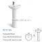 Pedestal Washroom Corner Small Size Ceramic Wash Basin
