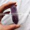 6 Facet Amethyst Quartz Double Terminated Crystal Pointy Pendant