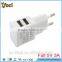 Flat Slim EU/US USB Wall Charger 5V 3A For iphone 5/5S,6/6PUS for Samsung Galaxy S5/S6