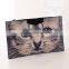Women Clutch Bag Fashion Cartoon Cat Print Handbag Zipper Envelope Vintage PU Leather Shoulder Diagonal Messenger Bags