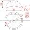 90 degree 66mm FLood light High bay light optical glass lens