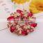 Multi colors Golden Garland Crystal Brooches In Bulk For Wedding Invitation