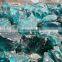 Cobalt Blue Slag Glass Rock in Gabion
