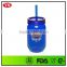 540 ml plastic cold drink jar with straw and lid ,dark blue