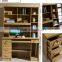 Self Assembling With Bookshelf and Drawer Writing Desk