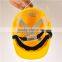 yellow CE EN397 ABS industrial safety helmet