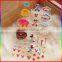 hamburger and ice cream pattern puffy sticker for boys and girls
