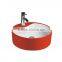 Ceramics red color art basin washbasin