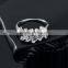 2016 Rellecona spicate shape cubic zirconia ring in white gold plated for women girls