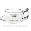 teapot and cups/hand made glass tea set