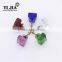 square shape iron pink color crystal handles for kitchen