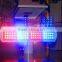 Hot blue and red flash signal light both side solar traffic warning light
