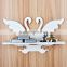 Decorative Pure white nice WPC hollow out floating shelves wall shelf for household