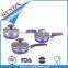 6pcs Aluminum cookware set with marble coating