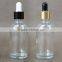 50ml Eliquid Clear Glass Dropper Bottle With Child Proof Cap