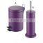 Dust bin round flat lid with toilet bin