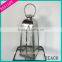 Glass Windowed Heart Adorned Copper Steel Lantern Wedding Centerpiece with a Garden Theme