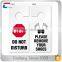 Low Price Custom Logo Plastic PVC Hotel Hanger