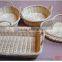 set 3 wicker empty fruit basket