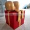 Red with gold frp Christmas gift box