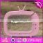 New design TV shape girls lovely wooden coin bank with logo customize W02A253
