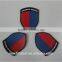 China factory fashion embosssed pvc rubber 3d patch with hook and loop backing