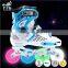 2017 quad 8 wheels flashing roller skate adults skating shoes