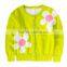 latest fancy flowers jacquard girls kids knitting cardigan sweater