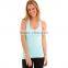 Plain ribbed wholesale 100 cotton stringer tank top for women