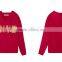 fashion design bright red long sleeve hoody have word printing for women