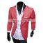 Mens Korean slim fit fashion blazer Suit Jacket black gray red size M to 2XL Male blazers Mens coat Wedding dress