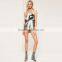 Guangzhou Supplier Fashion silver double layer halter romper women summer sexy playsuit for wholesale