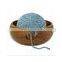 Handcrafted Eco-Friendly Portable Antique Wooden Wool Yarn Holder Bowl For Knitting