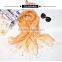 2017 Latest Fashion Organza scarves two layer silk scarf best selling for ladies silk scarf hijab caps