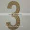 Hot sale 1000pcs gold glitter paper number 3 Decor Festive Birthday Party New Year,Christmas ,Cake,Crafts