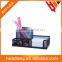 3 divided compartment multifunctional mesh metal desk organizer holder
