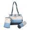 hot sale mummy bag diaper bag mommy bag made of microfiber with 3 colors combination