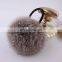 Solid color soft round rabbit fur hairband rabbit fur ball hair elastic