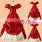 Rose Team-Free Shipping Custom Made Southern Belle Red Dress Civil War Ball Gown Sexy Carnival Halloween Costume