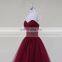 Burgundy plus size women evening dress guangzhou