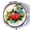Promotion Gift Cheap Small Fancy Antique Flower Pattern Cosmetic Compact Disney Audited Mirror /Floral Pocket Mirror