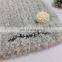 Hot Sale Fashion Custom Embroidered Knitted Beanie Hat Marten Hair