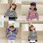 6945/Hot sell spring new arrival kids clothing full sleeve t shirt all match loose stripe girls top