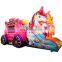 Beautiful Carriage Shape Inflatable Castle Bounce House For Children Amusement Park
