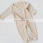 Full Sleeve Legs Rib Newborn Baby Snap Romper Organic Cotton