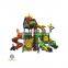 Outdoor plastic games set play set playground equipment tree house theme slide for kids JMQ-G036A